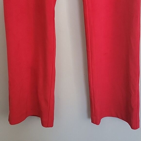 Maison d' Amelie Red Pants Woman size 8 Soft velour like Trouser NWOT - Picture 4 of 15